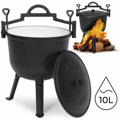 MultiGarden EVK10L Litinový kotlík smaltovaný 10 l se stojanem – Sleviste.cz