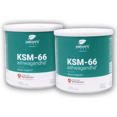 Natures Finest KSM-66 Ashwagandha Powder 2 x 150 g – Hledejceny.cz