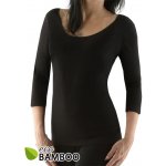 Gina Bambusové tričko 3/4 rukáv 08023P černá – Zboží Mobilmania