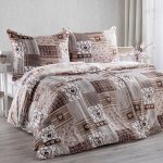 decoDoma povlečení z mikroplyše PATCHWORK béžový 140x200 70x90 – Hledejceny.cz