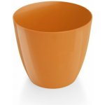 Plastkon květináč Ella lesklá 11 cm oranžový – Hledejceny.cz