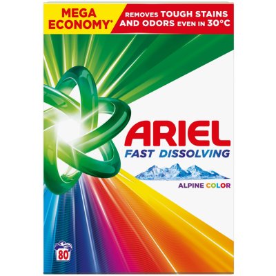Ariel Fast Dissolving Color prací prášek na barevné prádlo 80 PD 4,4 kg – Sleviste.cz