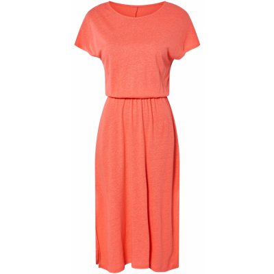 Esmara Dámské lněné šaty s viskózou korálová – Zboží Mobilmania