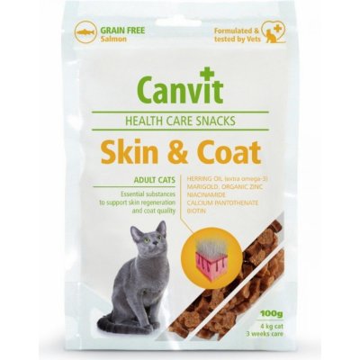 Canvit Health Care Snacks Adult Cat Skin & Coat Salmon 100 g – Sleviste.cz