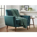 Mybesthome přehoz na křeslo bavlna s akrylem AMBRA tmavě tyrkysová 70 x 160 cm – Sleviste.cz