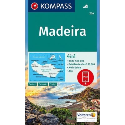 Madeira, turistická mapa (Kompass č.234) - turistická mapa