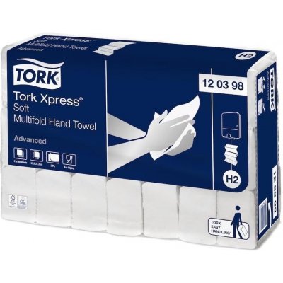 TORK Papírové ručníky skládané Xpress ADVANCED Soft bílá H2 3780ks New - 1krt – Zboží Mobilmania