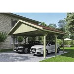 SKAN HOLZ Přístřešek na auto Wallgau dvojitý 620 x 500 cm impregnovaný – Sleviste.cz