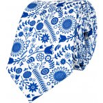 Bubibubi kravata s folklorním vzorem bílá – Zboží Dáma