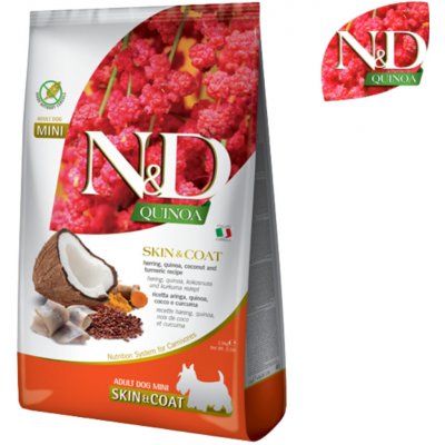 N&D Quinoa Dog Adult Mini Grain Free Skin & Coat Herring & Coconut 0,8 kg – Hledejceny.cz