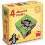 Dino obrázkové kostičky Krteček 4 kostky – Hledejceny.cz