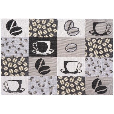 SCANquilt prostírání motiv cofee šedá prostírání 30x45cm – Zboží Mobilmania