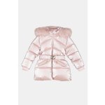 Joyce zimní bunda s kapucí a kožíškem růžová – Zboží Dáma