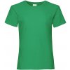 Dětské tričko Fruit of the Loom Dívčí tričko Valueweight středně zelená