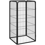 vidaXL Ohrádka pro psy 4 panely černá 50 x 100 cm práškovaná ocel – Zboží Dáma