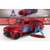 Model Jada Ford usa Pick-up With Spiderman Figure 1941 Červená Modrá 1:32