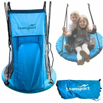 Lean Sport Houpací stan na houpačku Čapí hnízdo modrý 90-100 cm – Hledejceny.cz