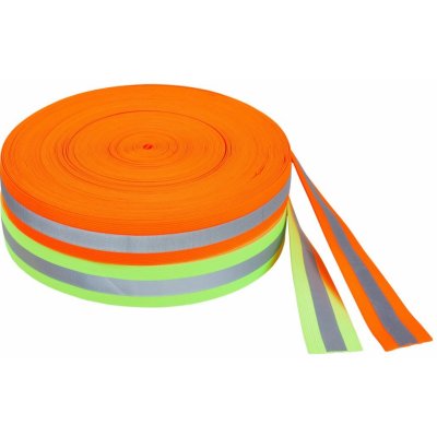 Pruženka s reflexním pásem š. 40 mm - oranžová – Sleviste.cz