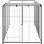 vidaXL Psí kotec stříbrný 330 x 110 x 110 cm ocel – Zboží Dáma