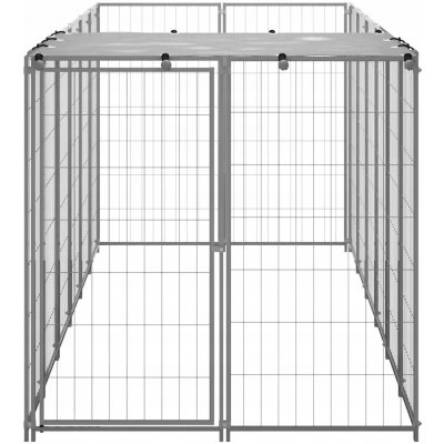 vidaXL Psí kotec stříbrný 330 x 110 x 110 cm ocel – Zboží Dáma