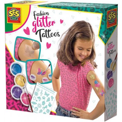 SES CREATIVE Tetování se třpytkami kreativní set pro holky 14142