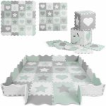 Ricokids Pěnová podložka na puzzle 151x151cm 16 ks. mátově šedá – Zboží Dáma