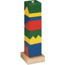 Dřevěná hračka Bino Věž barevná skládací 26 cm