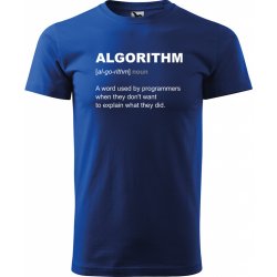 Sablio tričko s potiskem Algorithm modré