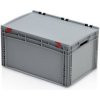 Úložný box HTI Plastová EURO přepravka 600x400x335 mm s víkem MC-3876
