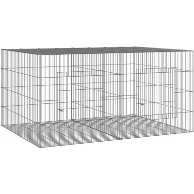 vidaXL Klec pro králíky 2 panely 110 x 79 x 54 cm Pozinkované železo – Zbozi.Blesk.cz