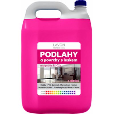 LAVON PROFESSIONAL Podlahy a povrchy s leskem 5 l MAGNÓLIE & RŮŽE (růžová) – Zboží Mobilmania