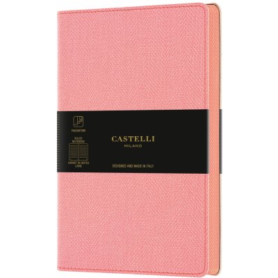 Castelli Linkovaný zápisník Harris A5 růžový