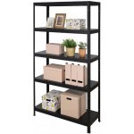 Kovona Regál 180 x 100 x 40 5 polic lak černý – Sleviste.cz
