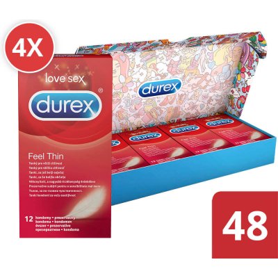 Durex Feel Thin balení kondomů s pocitem života 3 x 12 ks