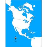 Montessori kontrolní mapa Severní Amerika Nová bez popisků – Zboží Dáma