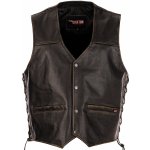 Brixton Chopper Rub Off kožená vesta černá – Sleviste.cz