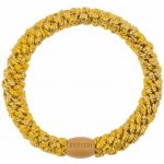 KKNEKKI Gumička do vlasů Kknekki Metalic Gold, žlutá barva, zlatá barva, textil – Zboží Dáma