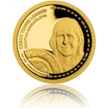 Česká mincovna Zlatá čtvrtuncová mince České tenisové legendy Martina Navrátilová 7,78 g