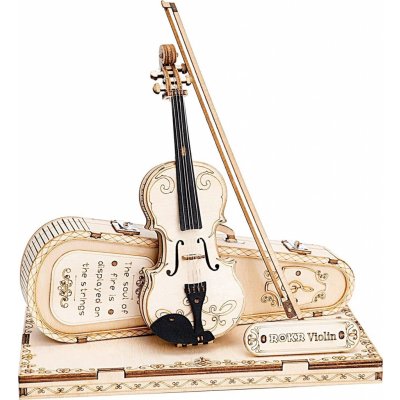 Robotime Rokr 3D dřevěné puzzle Houslové Capriccio 82 ks – Zboží Dáma