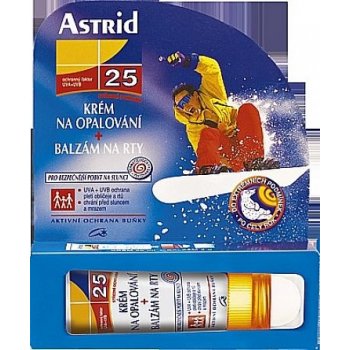 Astrid krém na opalování F 25 pleťový 25 ml + balzám rty 4 g