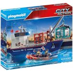 Playmobil 70769 velká kontejnerová loď s celní lodí – Zboží Živě