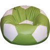 Sedací vak a pytel Fitmania Fotbalový míč XXL + podnožník vzor 13 zeleno bílá