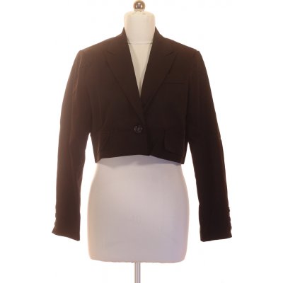 boohoo dámské sako krátké elegantní černé – Sleviste.cz