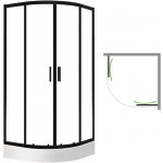 Laveo BRESSO čtvrtkruhový sprchový kout s vaničkou 80x80 cm JKDD786Z – Zboží Dáma
