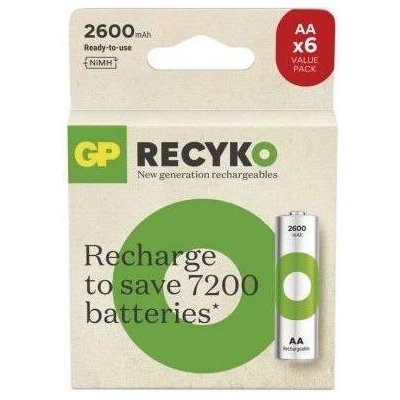 GP ReCyko AA 2600mAh 6 ks B2527V – Zboží Mobilmania