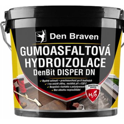 Den Braven Gumoasfaltová hydroizolace DenBit DISPER DN Gumoasfaltová hydroizolace DenBit DISPER DN, kbelík 5 kg, černá – Hledejceny.cz