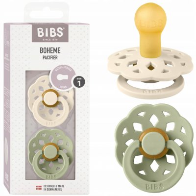 Bibs Boheme přírodní kaučuk 2ks ivory sage – Zboží Dáma