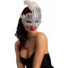 Karnevalový kostým Carnival Toys Luxusní stříbrná škraboška z ekokůže