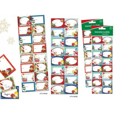 Vánoční jmenovky na dárky 16ks – Zboží Mobilmania