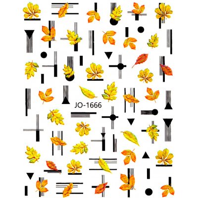 Samolepky na nehty Laser Leaf JO 1666 – Zboží Mobilmania